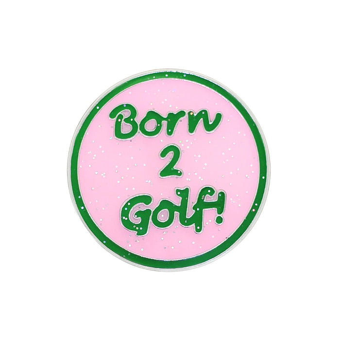 Navika Glitzy Born 2 Golf Ball Marker with Hat Clip