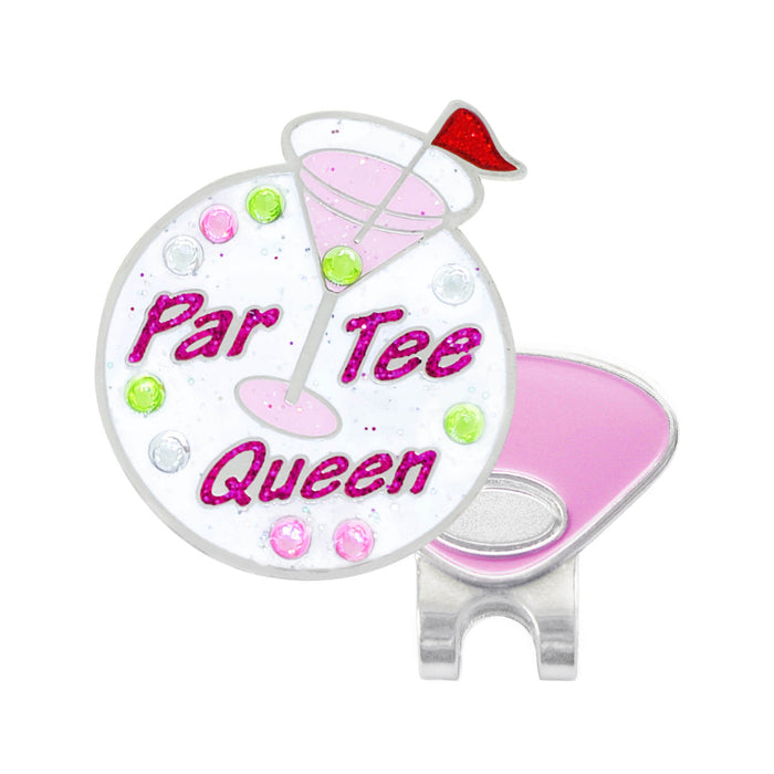 Navika Crystal Par Tee Queen Ball Marker with Hat Clip