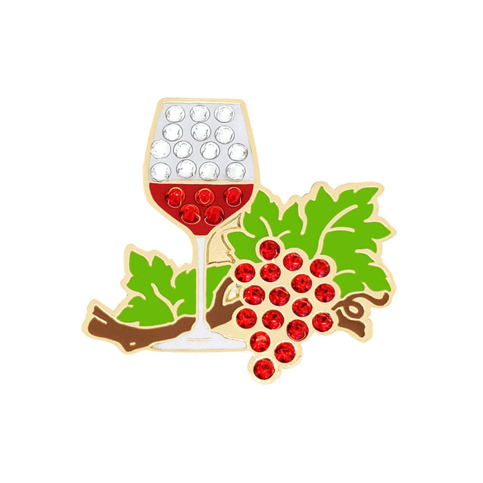 Navika Crystal Wine Anyone Ball Marker with Hat Clip