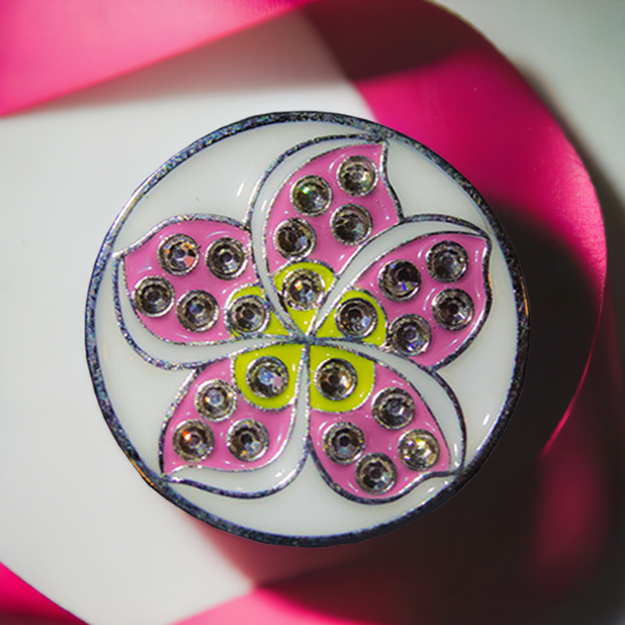 Frangipani Bling Marker with Magnetic Hat Clip