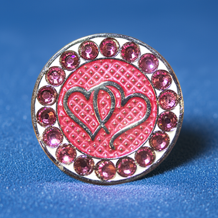 Pink Heart Marker with Magnetic Hat Clip