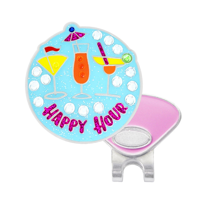 Navika Crystal Happy Hour Ball Marker with Hat Clip