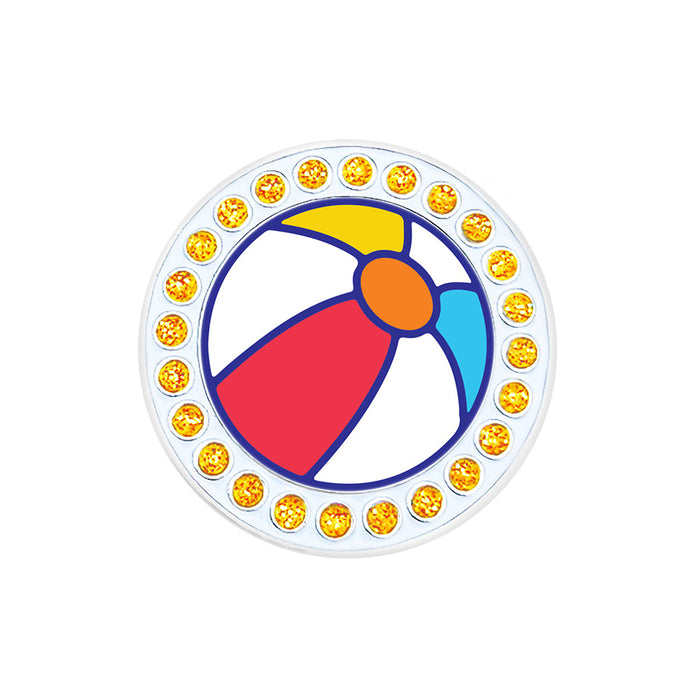 Navika Glitzy Beach Ball Marker with Hat Clip