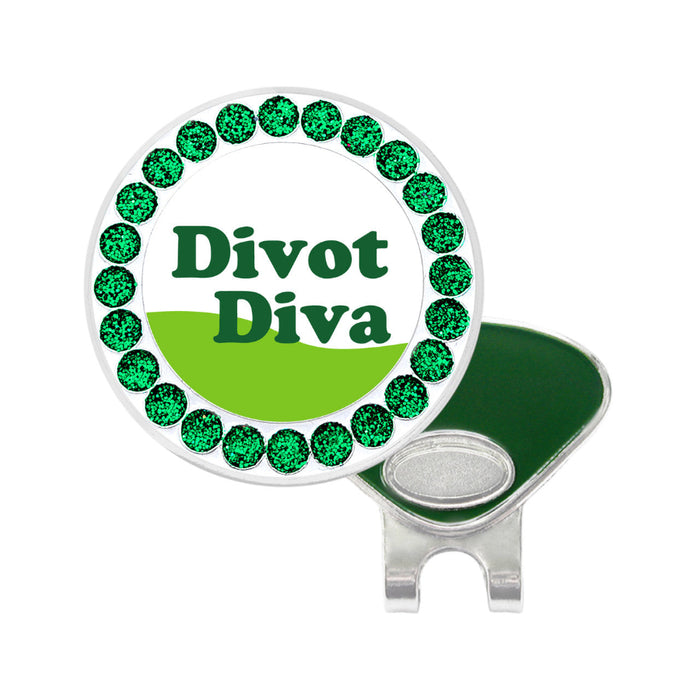 Navika Glitzy Divot Diva Ball Marker with Hat Clip