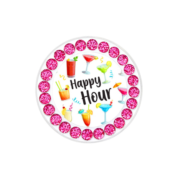 Navika Glitzy Happy Hour Ball Marker with Hat Clip
