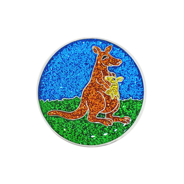 Navika Glitzy Kangaroo Ball Marker with Hat Clip
