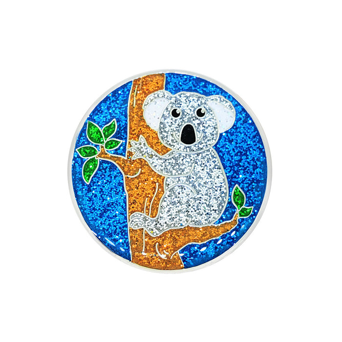 Navika Glitzy Koala Bear Ball Marker with Hat Clip