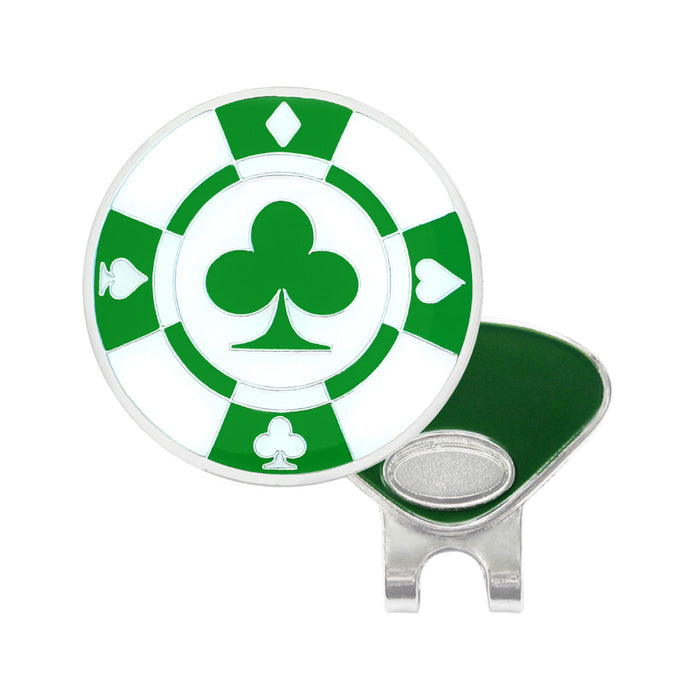 Navika Glitzy Poker Chip Ball Marker with Hat Clip
