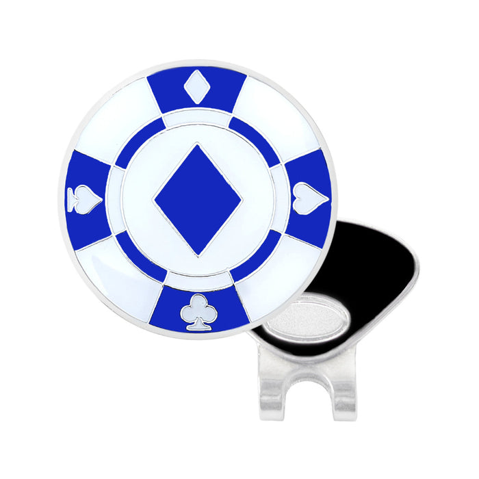 Navika Glitzy Poker Chip Ball Marker with Hat Clip