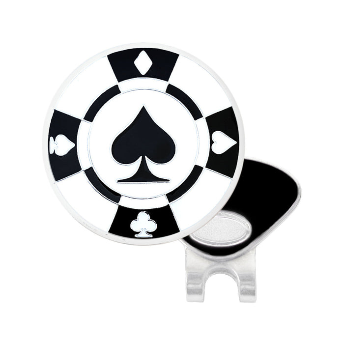 Navika Glitzy Poker Chip Ball Marker with Hat Clip
