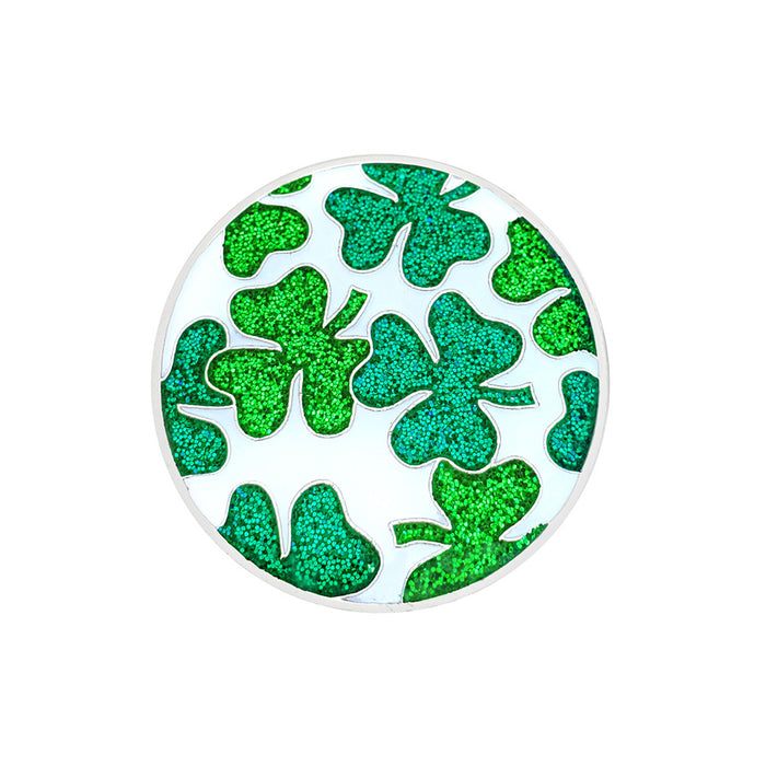 Navika Glitzy Shamrock Ball Marker with Hat Clip