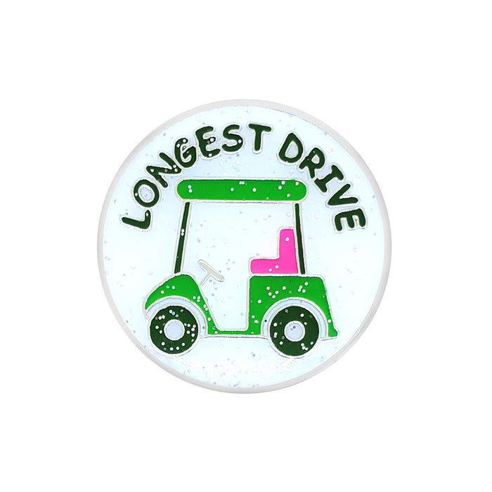 Navika Glitzy Longest Drive Ball Marker with Hat Clip