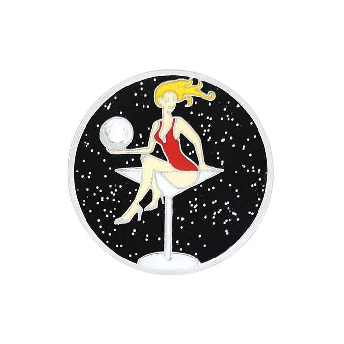 Navika Glitzy Golfaholic Ball Marker with Hat Clip