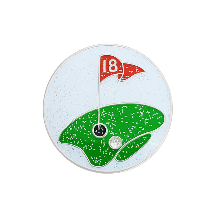 Navika Glitzy The Green Ball Marker with Hat Clip