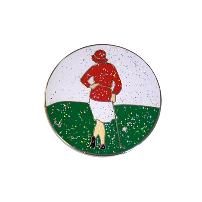 Navika Glitzy Vintage Lady Ball Marker with Hat Clip