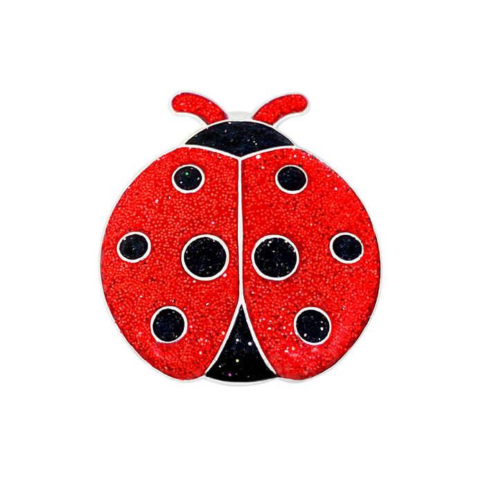 Navika Glitzy Ladybug Ball Marker with Hat Clip