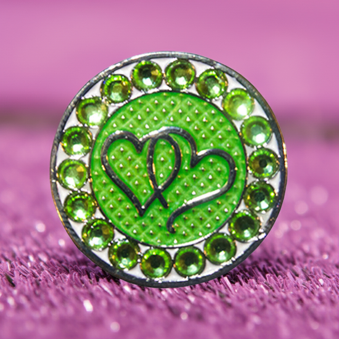 Green Heart Marker with Magnetic Hat Clip
